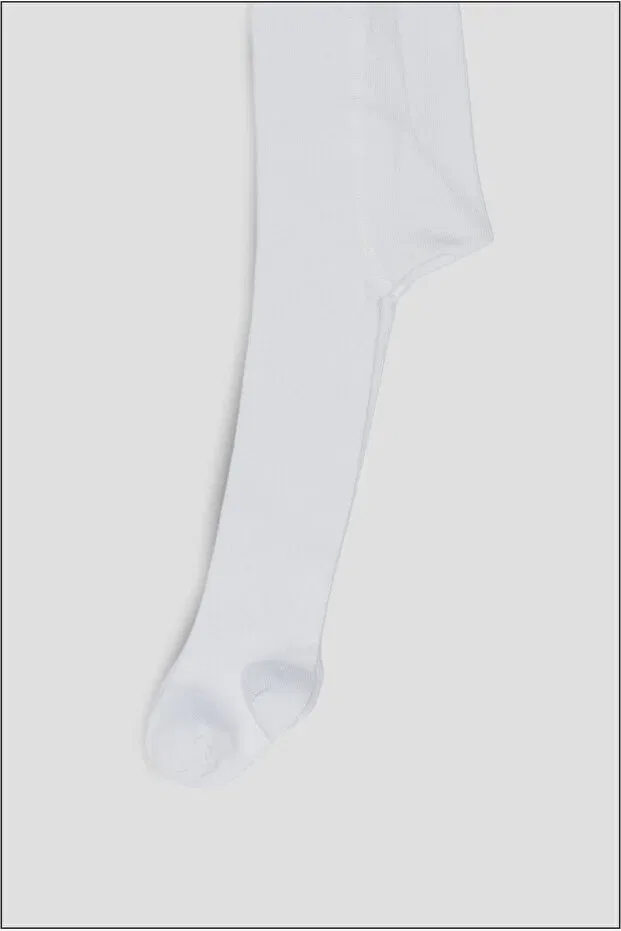 Детские колготки для девочек с узором из 3 штук Defne Baby, White — фото 3