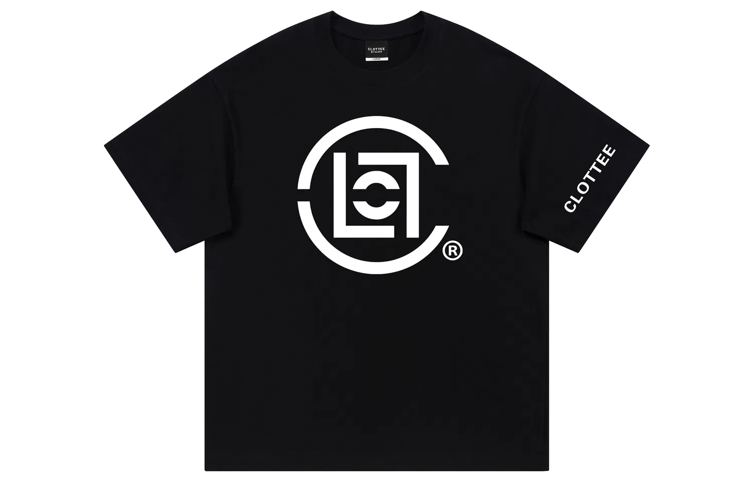 Детская футболка с круглым вырезом и прямым кроем CLOT, Black White Logo