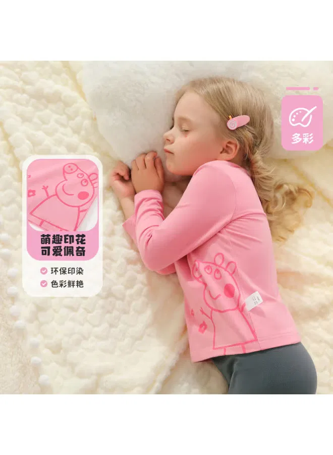 Комплект белья с мультяшным принтом Peppa Pig, розовый — фото 3