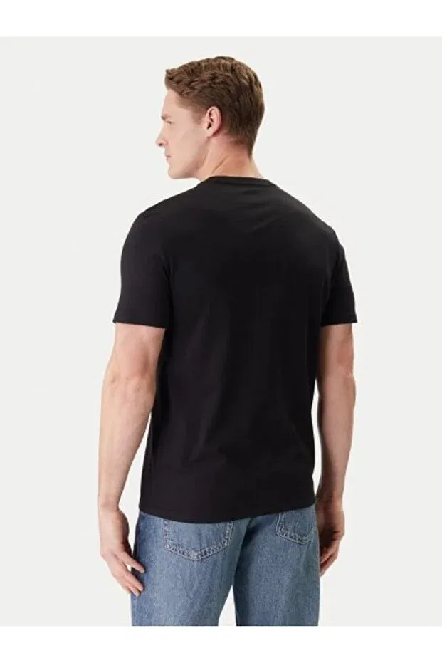 Мужская футболка с коротким рукавом хлопковая Calvin Klein, Black — фото 2