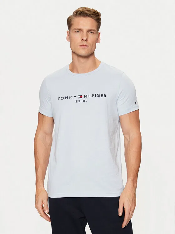 Футболка regular fit Tommy Logo Tommy Hilfiger, светло-голубой