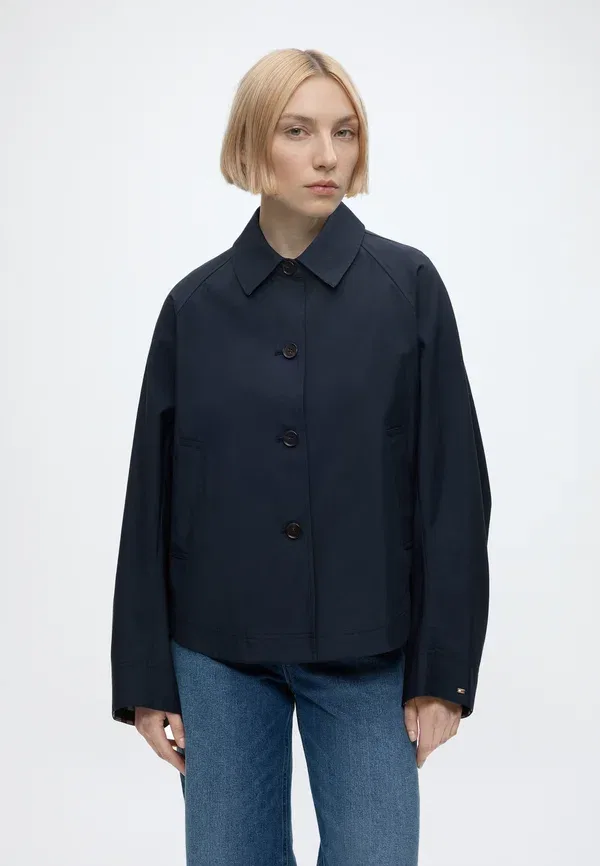 Куртка из хлопка и полиамида Cotton short jacket Tommy Hilfiger, Dark Night темно-синий
