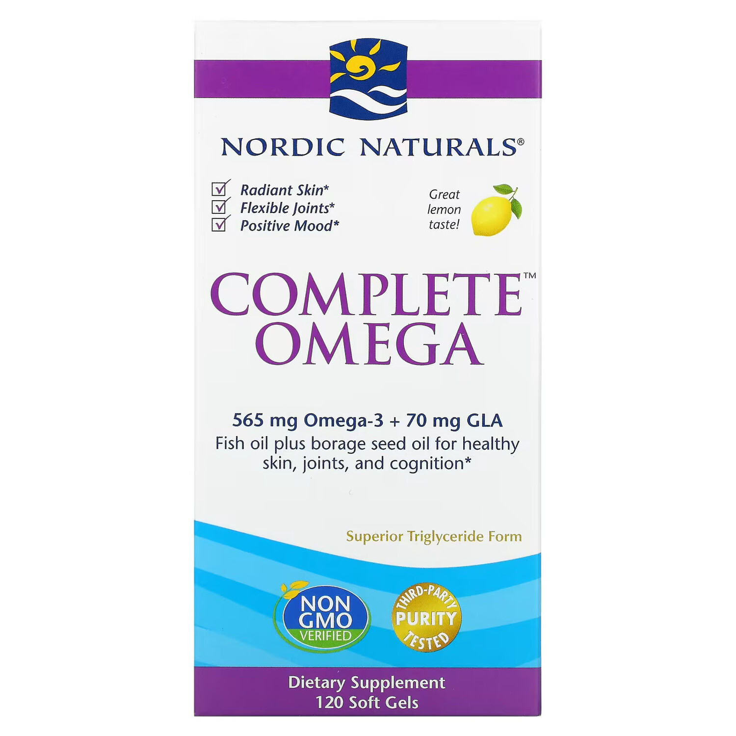 

Nordic Naturals, Complete Omega, со вкусом лимона, 282,5 мг, 120 капсул
