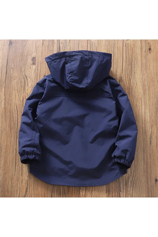 Детское зимнее пальто для девочек с вышивкой Melisam.Msg, Navy Blue — фото 2