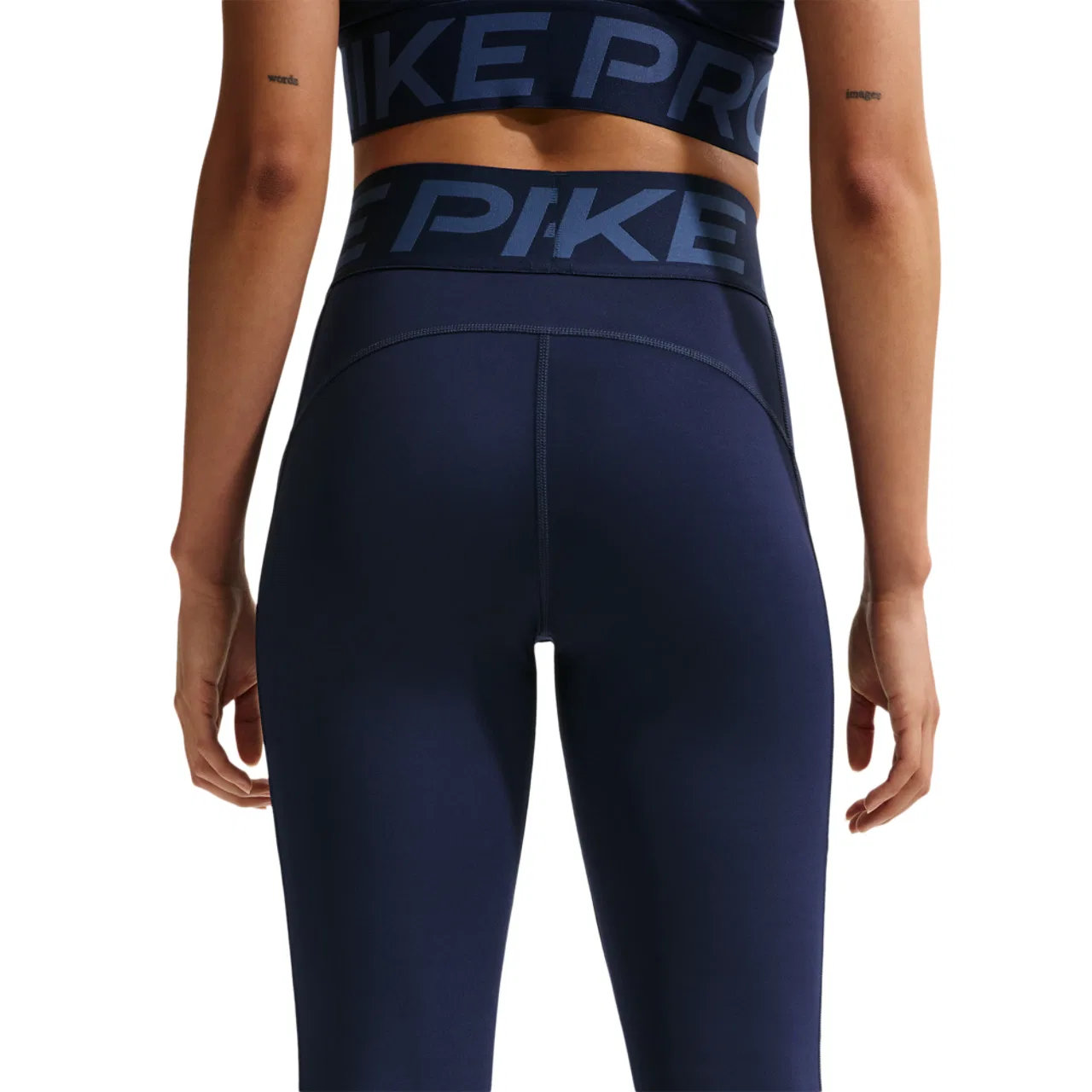 Женские леггинсы Pro Dri-FIT High Rise SCLPT 7/8 Nike, цвет Midnight Navy/White — фото 4