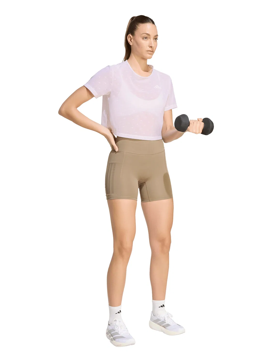 Спортивная футболка Adidas Performance Shirt PWR ESS белого цвета — фото 4