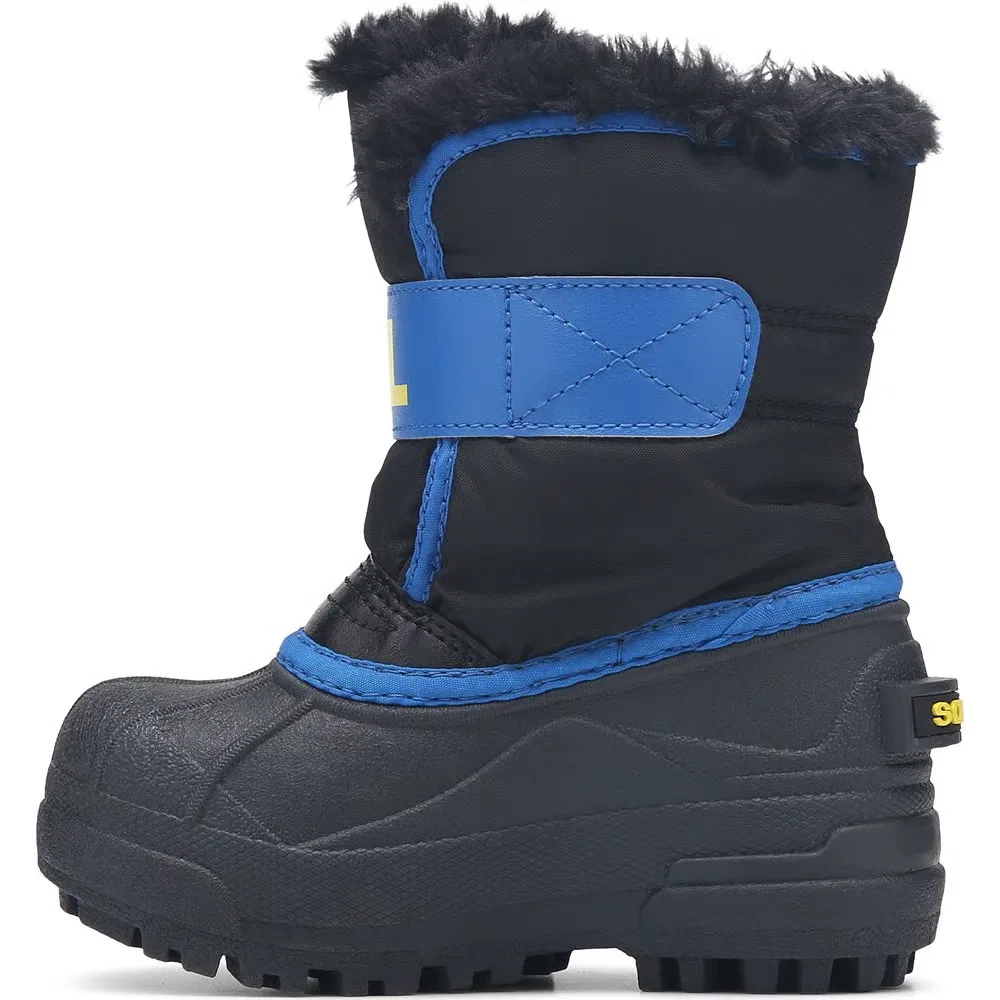 Детские водонепроницаемые ботинки Snow Commander для малышей Sorel, Black/Blue/Yellow — фото 3