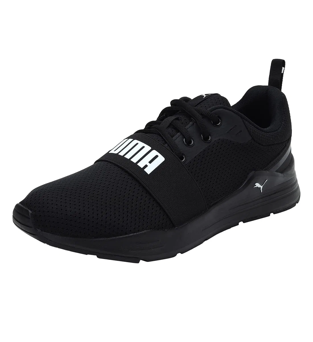 Детские кроссовки для мальчиков с сетчатым верхом PUMA Wired Run Jr, Black PUMA Black PUMA White