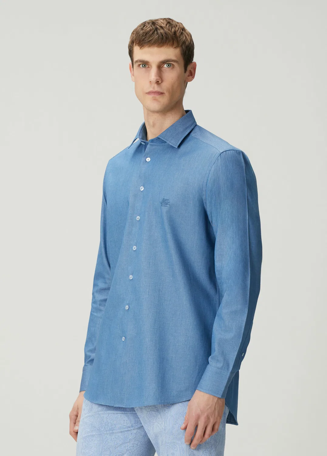 Джинсовая рубашка Etro, blue — фото 3
