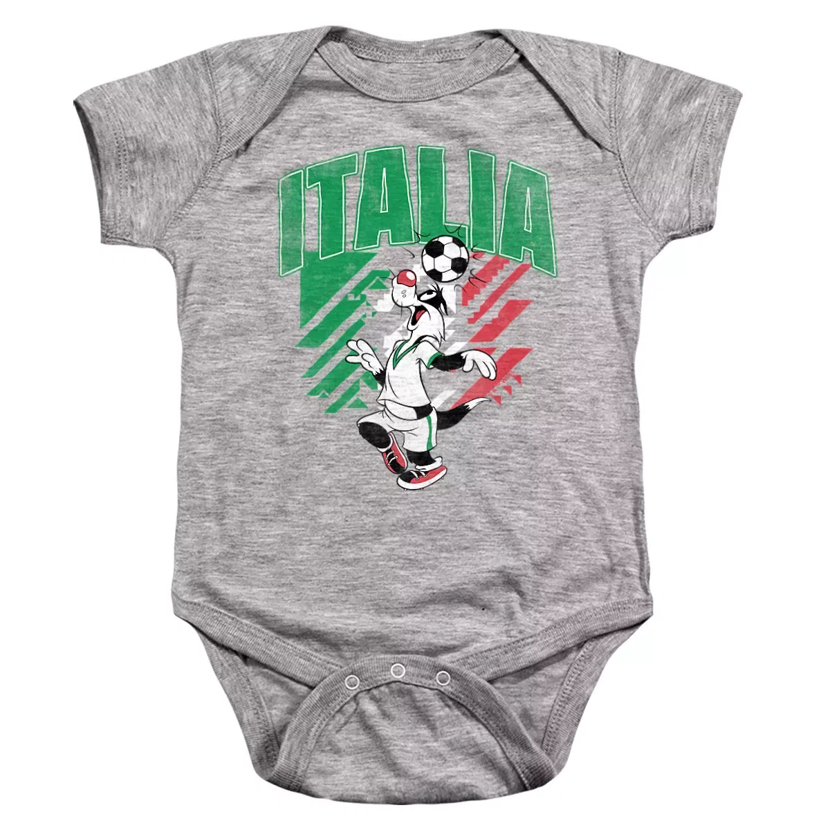 Детское боди с коротким рукавом Baby Looney Tunes Sylvester Italia Infant Bodysuit Looney Tunes, Athletic Heather
