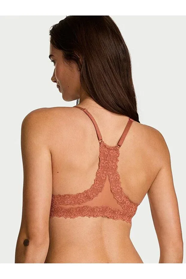 Женский бюстгальтер-балконет с кружевным воротником Victoria'S Secret, Tan Color — фото 2