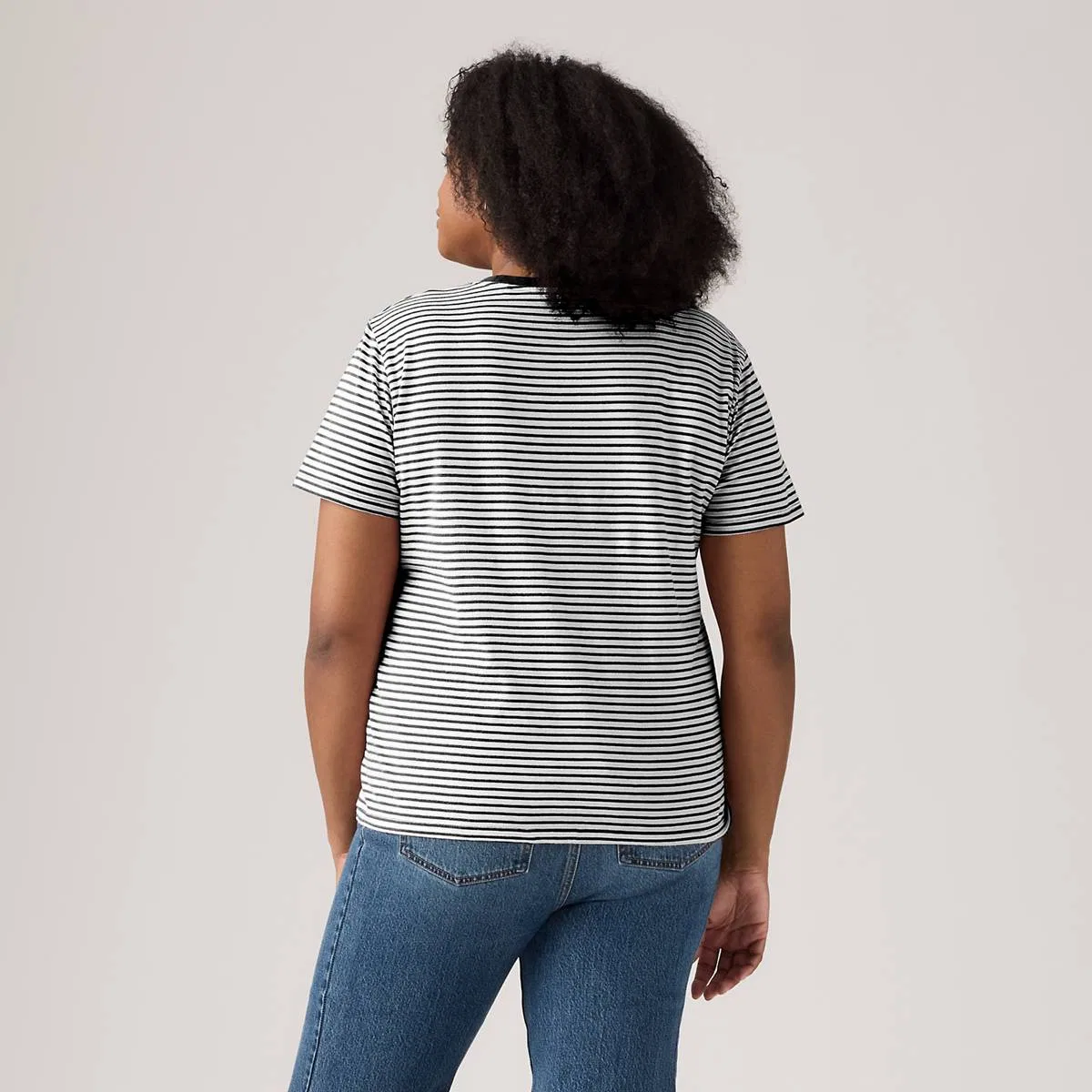 Идеальная футболка с круглым вырезом (большого размера) Levi's, Stripe Caviar Black — фото 2