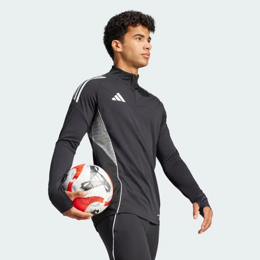 Свитшот мужской с длинным рукавом Tiro 25 Competition adidas, Черный — фото 3