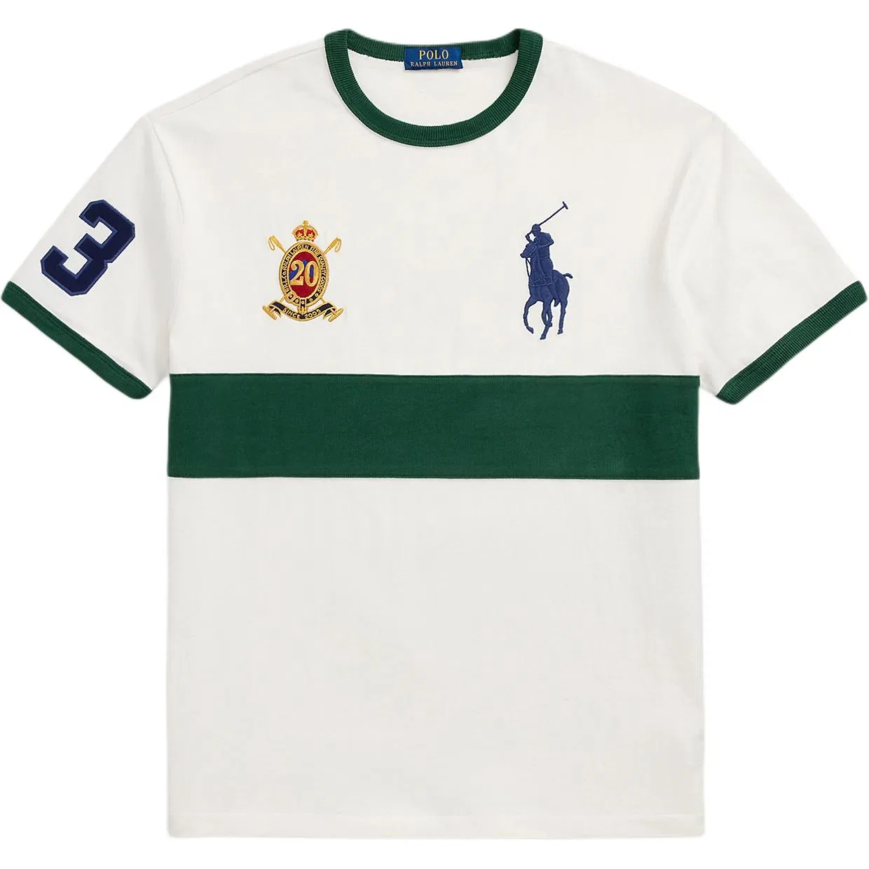 Мужская футболка с принтом Big Pony FW25 Classic Version, Polo Ralph Lauren, White
