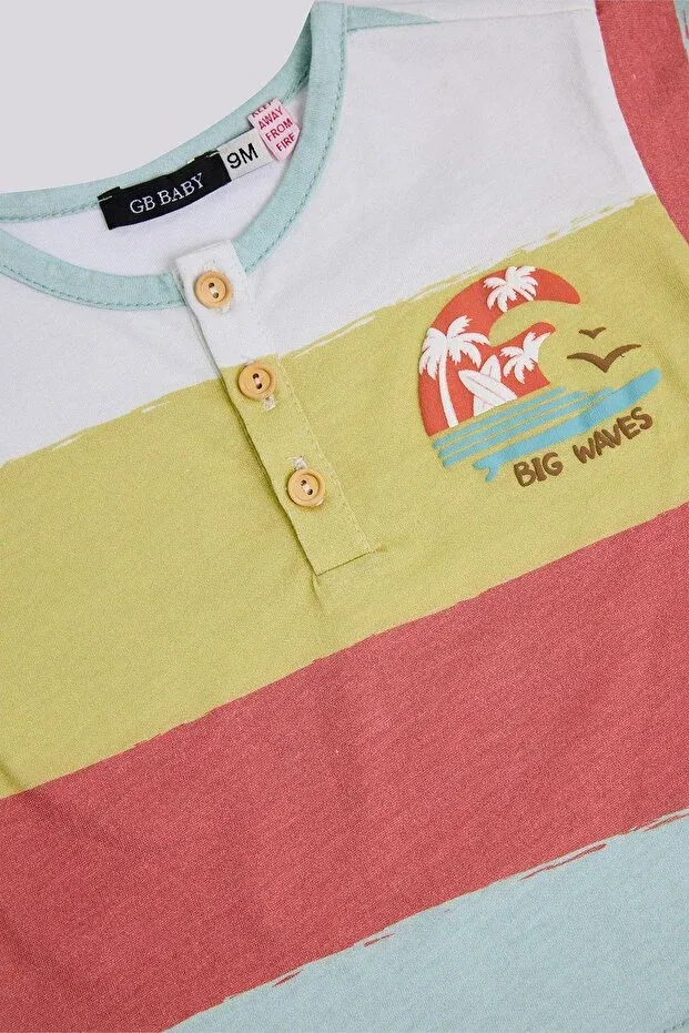 Детская футболка для мальчиков с принтом Gb Baby, Patterned — фото 3