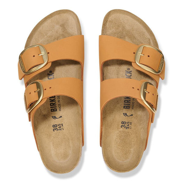 Тапочки arizona big buckle nubuck leather narrow fit sandals 'burnt orange' Birkenstock, оранжевый — фото 3