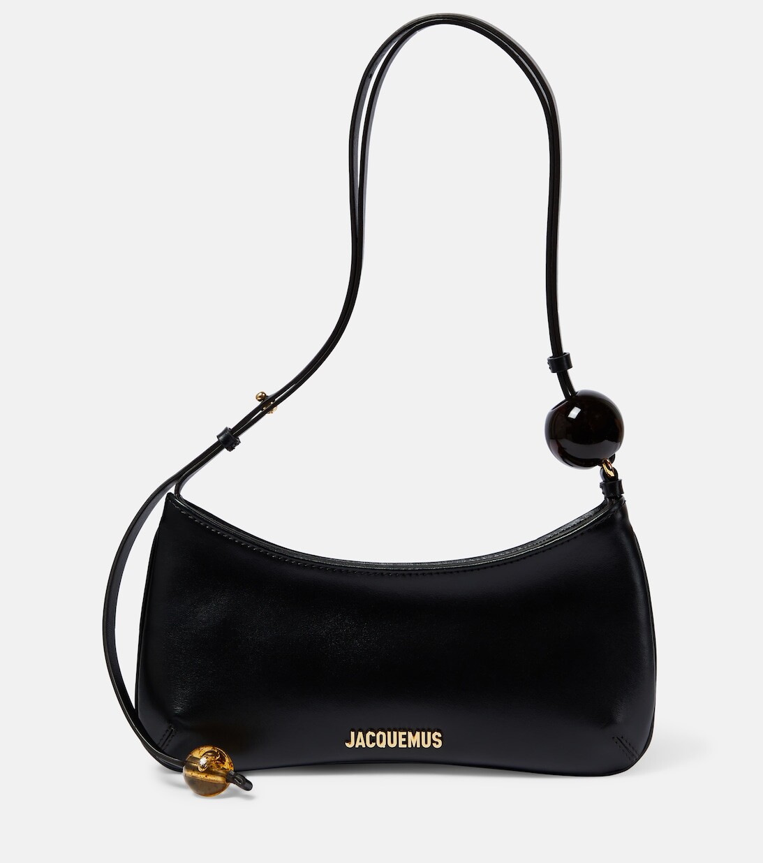 

Кожаная сумка через плечо Le Bisou Perle Jacquemus, черный