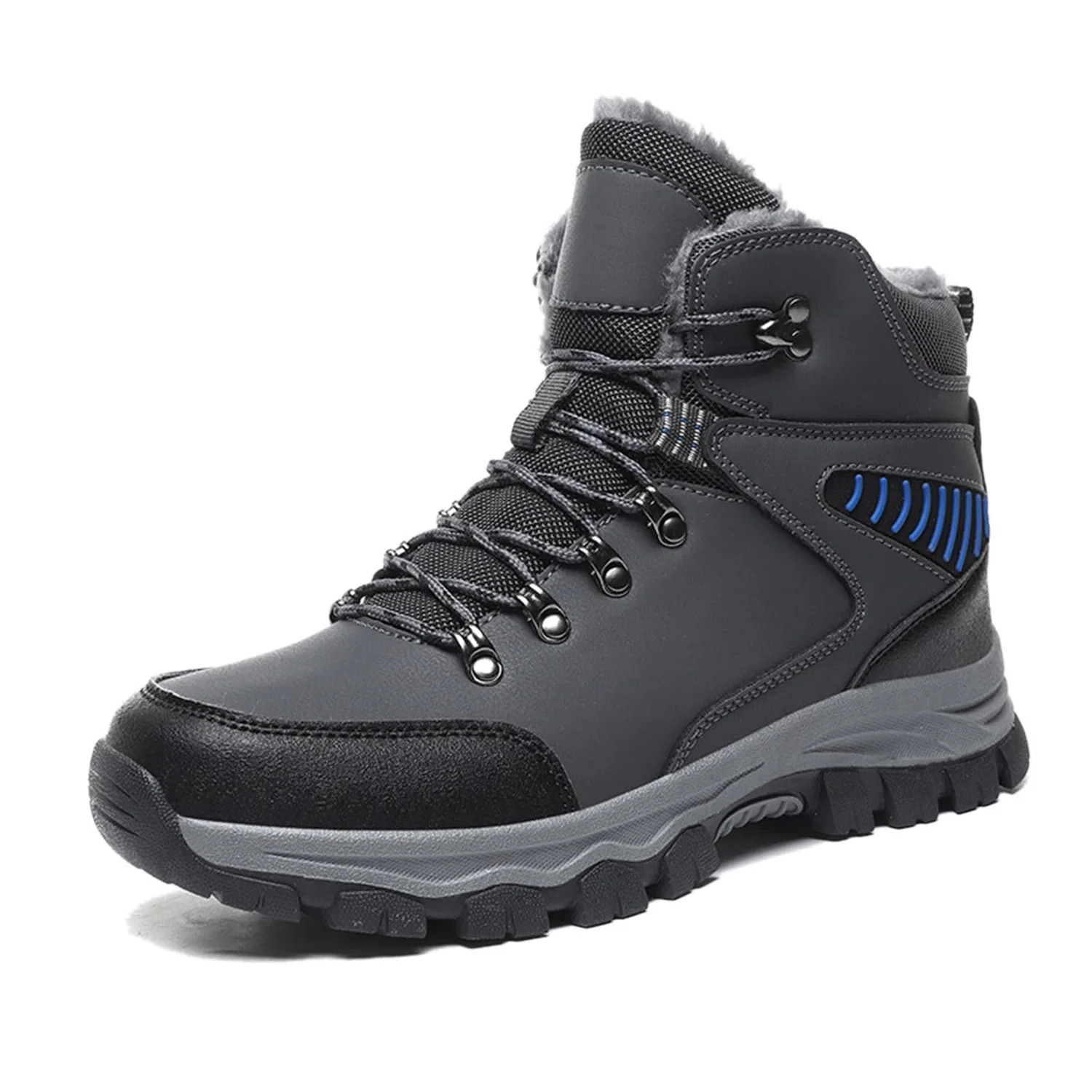 Детские ботинки-снегоступы на каблуке для мальчиков, Grigio