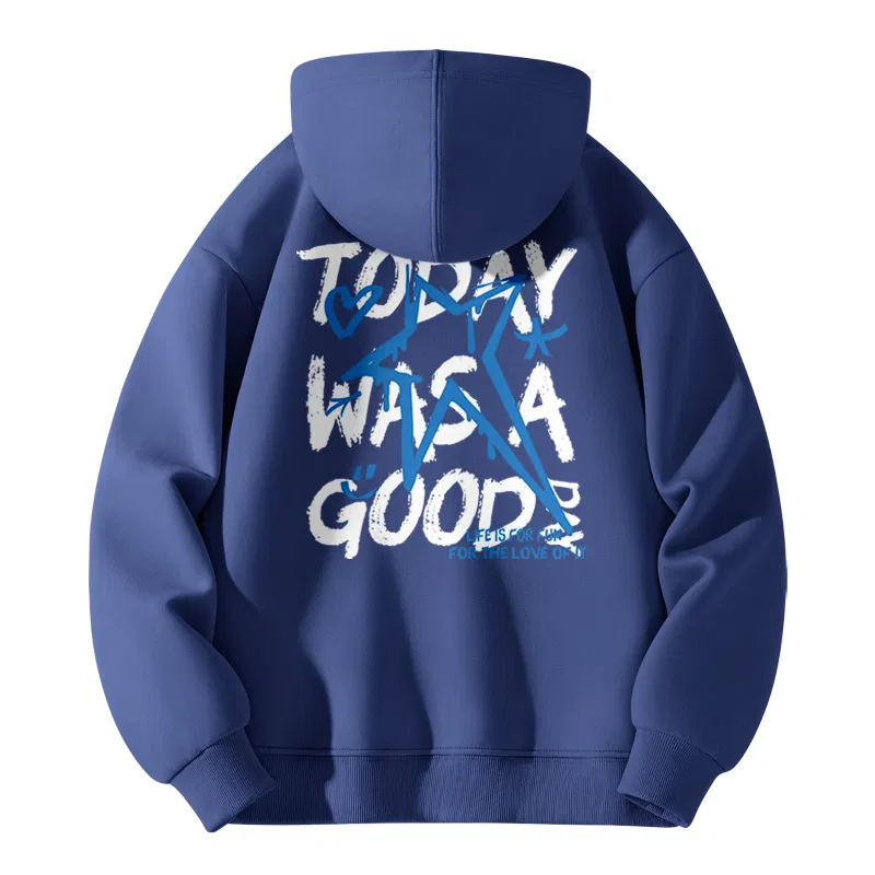 Детский худи с капюшоном MINISO, Blue (Ma Da Chang Blue Graffiti Back Logo)
