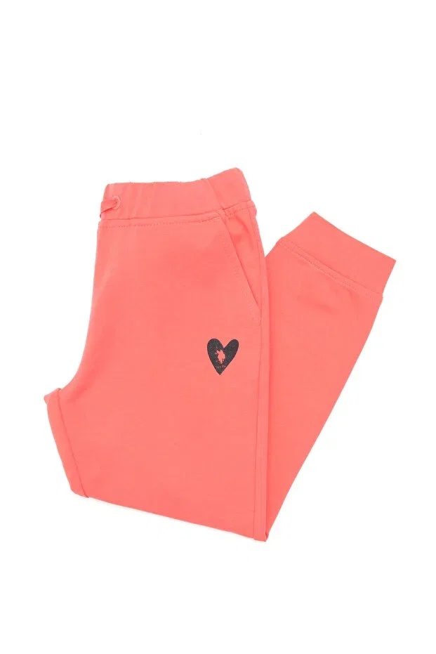 Детские спортивные штаны для девочек с принтом U.S. Polo Assn., Pomegranate Blossom
