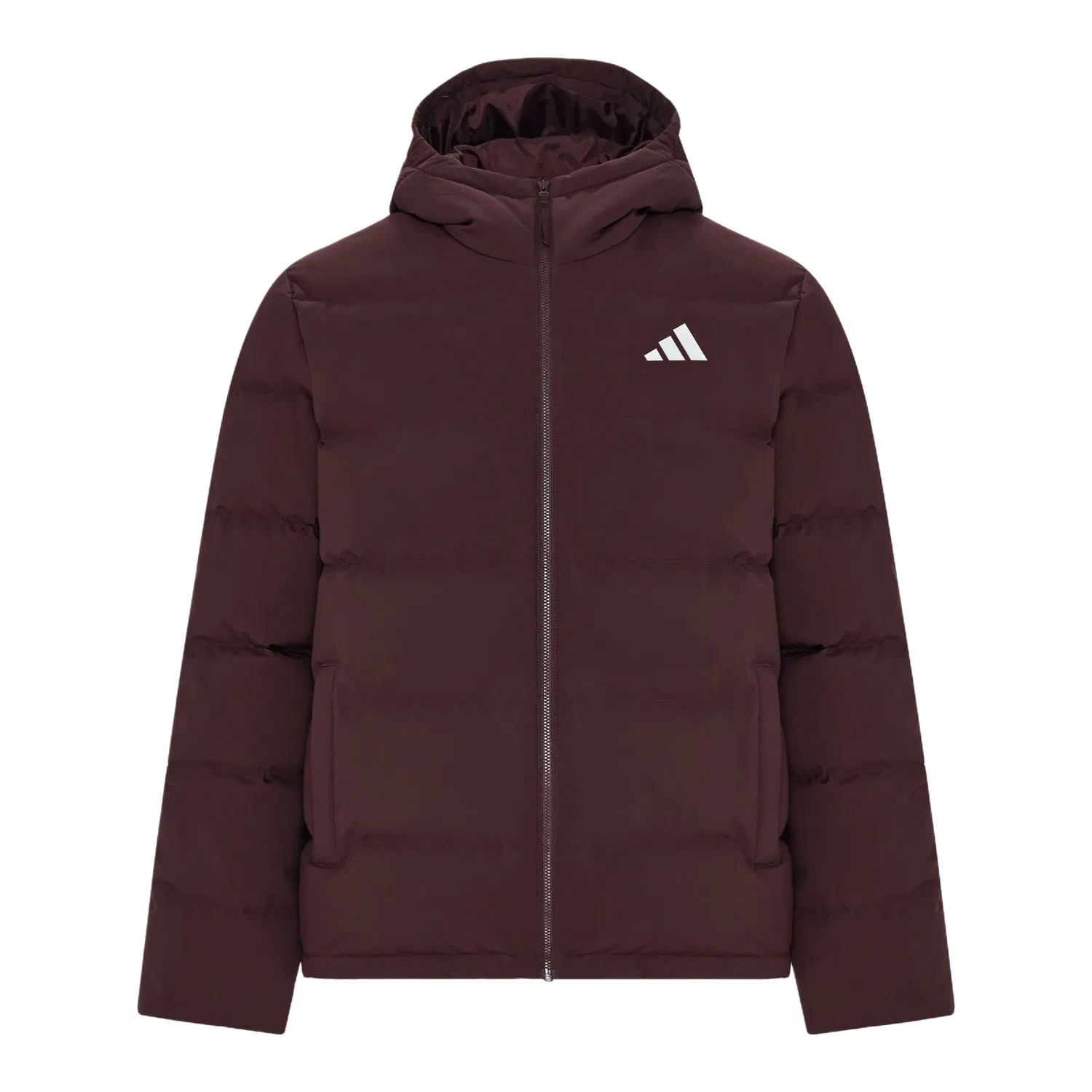 Мужское пуховое пальто с капюшоном Dark Brown Adidas