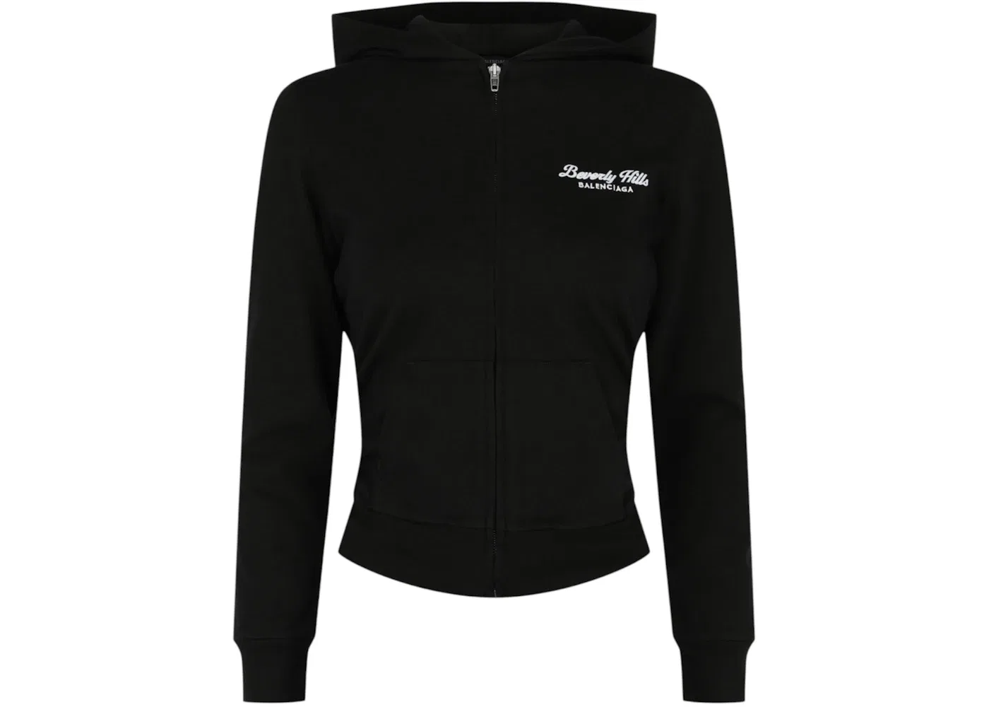 Женский худи с вышивкой Beverly Hills Balenciaga, Washed Black/White