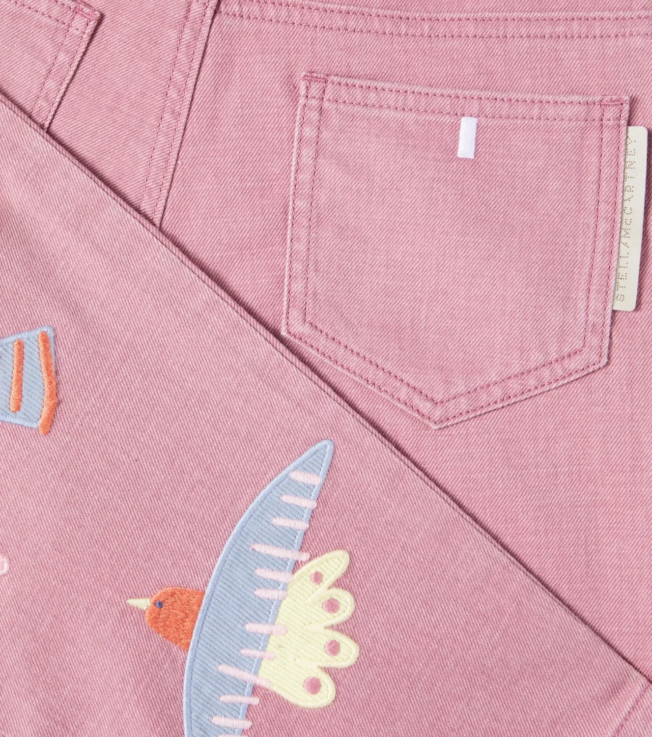 Джинсы с широкими штанинами Stella Mccartney Kids, розовый — фото 3