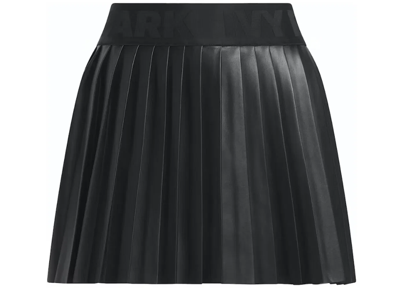 Женская мини-юбка плиссе из кожи Ivy Park Leather Pleated Mini Skirt Adidas, Черный