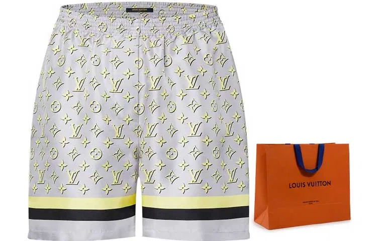 Женские шорты-пижама с монограммой Stripe Accent LOUIS VUITTON, Shopping Bag Included
