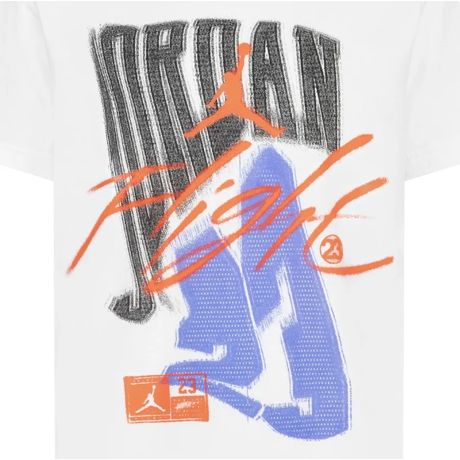 Детская футболка с принтом Jordan JDB Fadeaway Flight Ss Tee Nike, Черный — фото 2