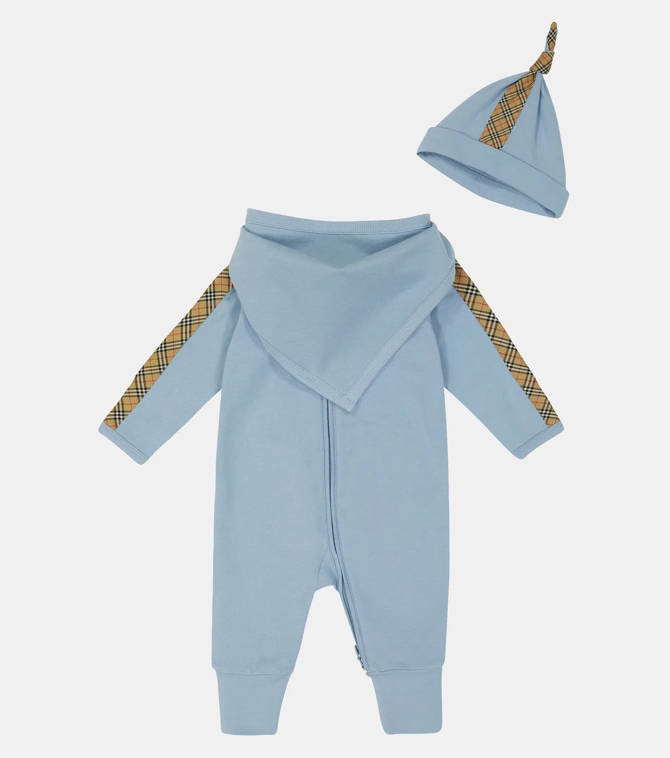 Комплект для новорожденных с длинным рукавом Burberry Kids, синий — фото 2