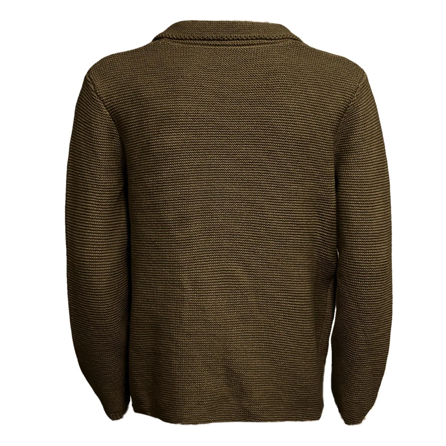 Мужское кардиган-жакет с двубортным лацканом, модель Motorcycle Offer, Brown — фото 4