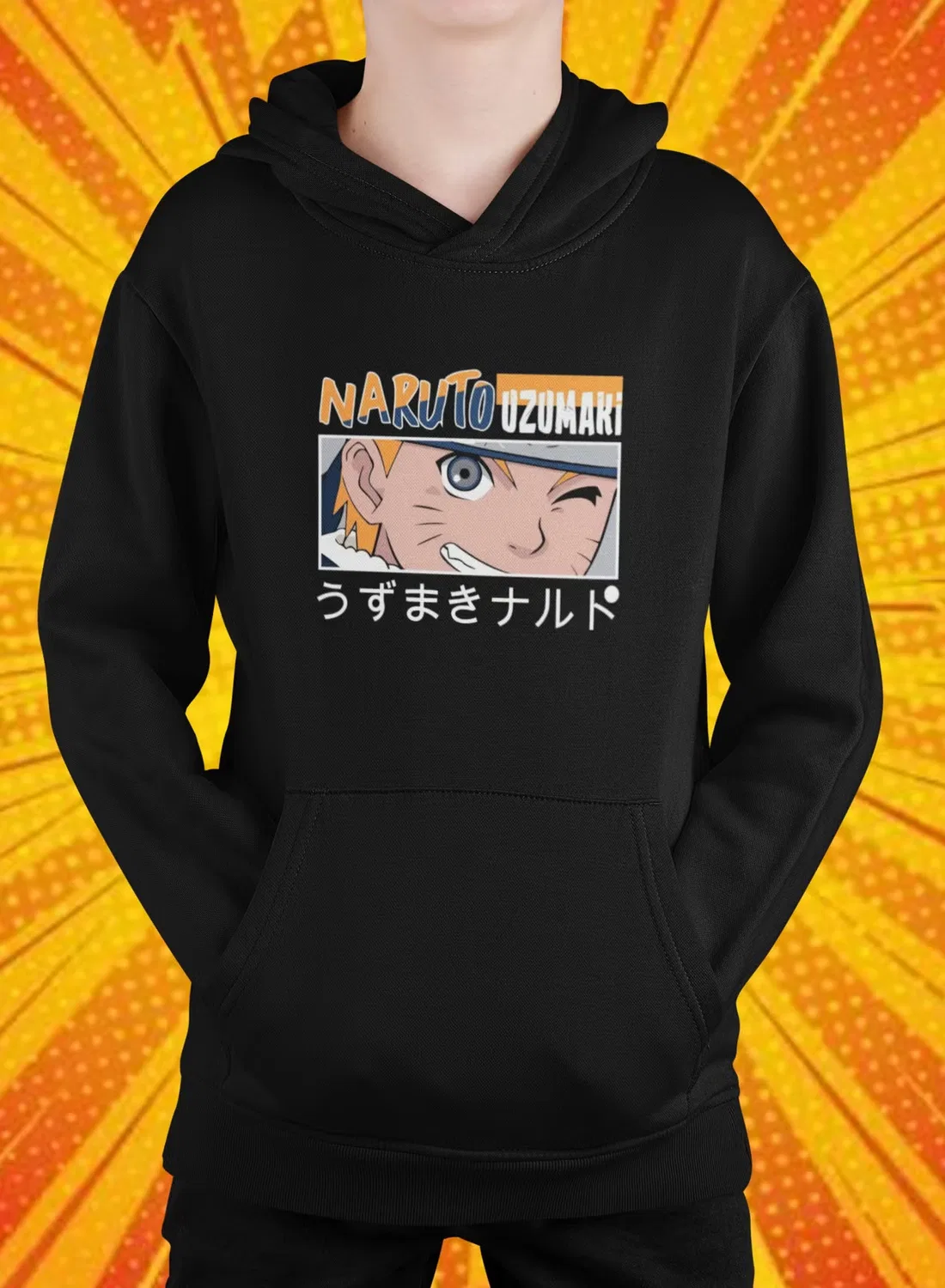 Худи с принтом Uzumaki Naruto, Zoom