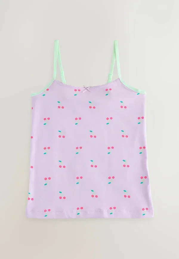 Топ с бретельками Regular fit - cami vests 3 pack Next, Pink printed fruit, розовый — фото 4