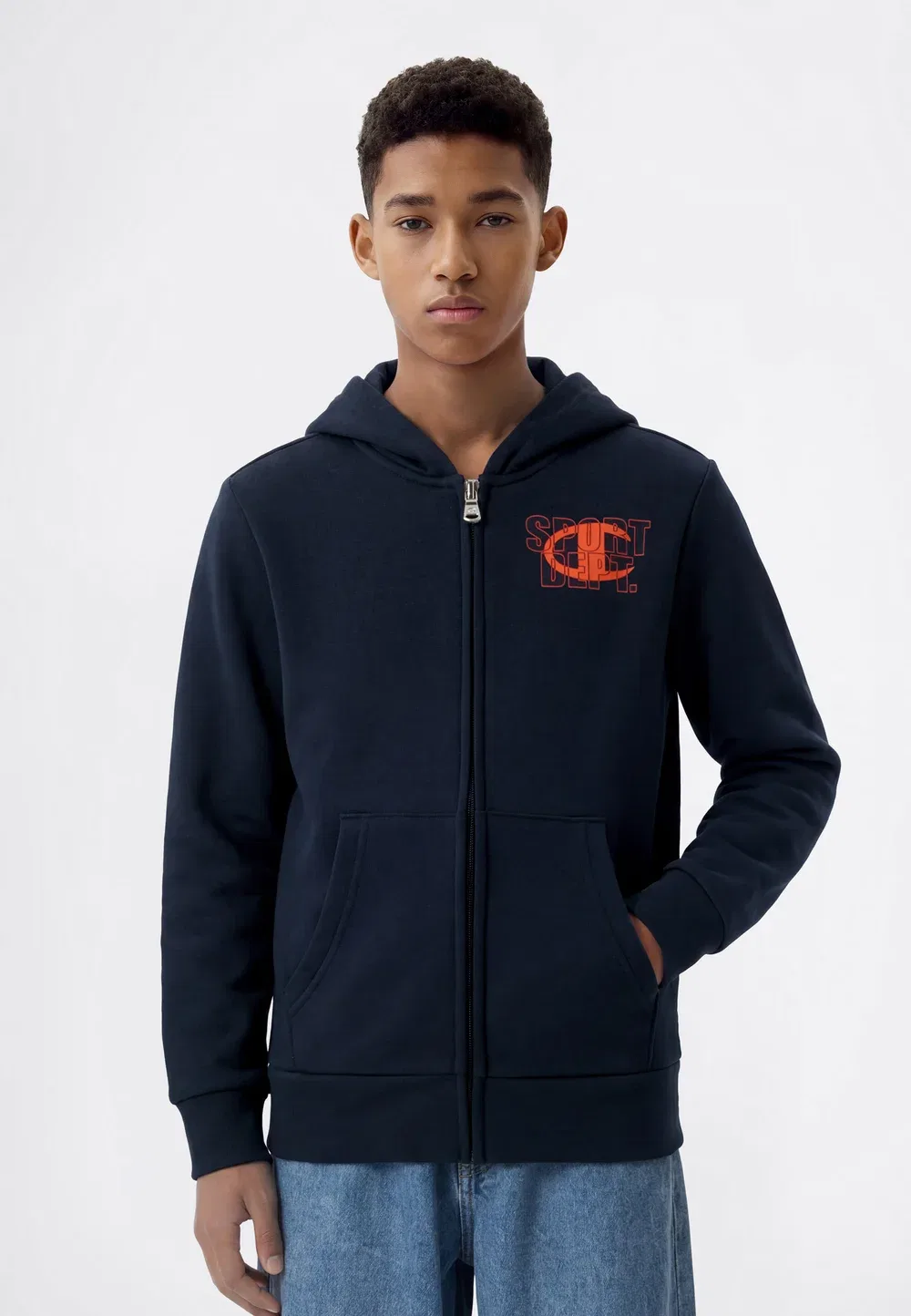 Толстовка на молнии, стандартный крой - свитшот на молнии Champion, Dark Blue