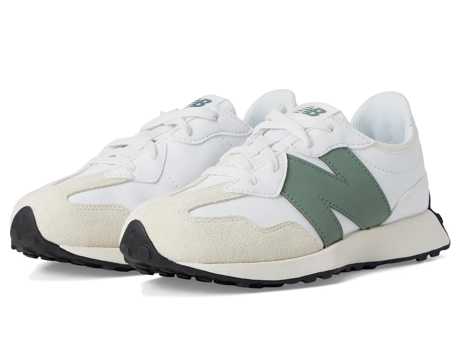 Детские кроссовки для мальчиков с шнуровкой 327 New Balance, Dark White Juniper