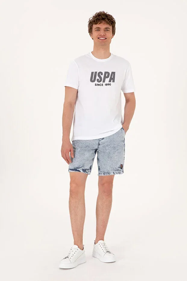 Мужские шорты длинные с принтом U.S. Polo Assn., Light Blue