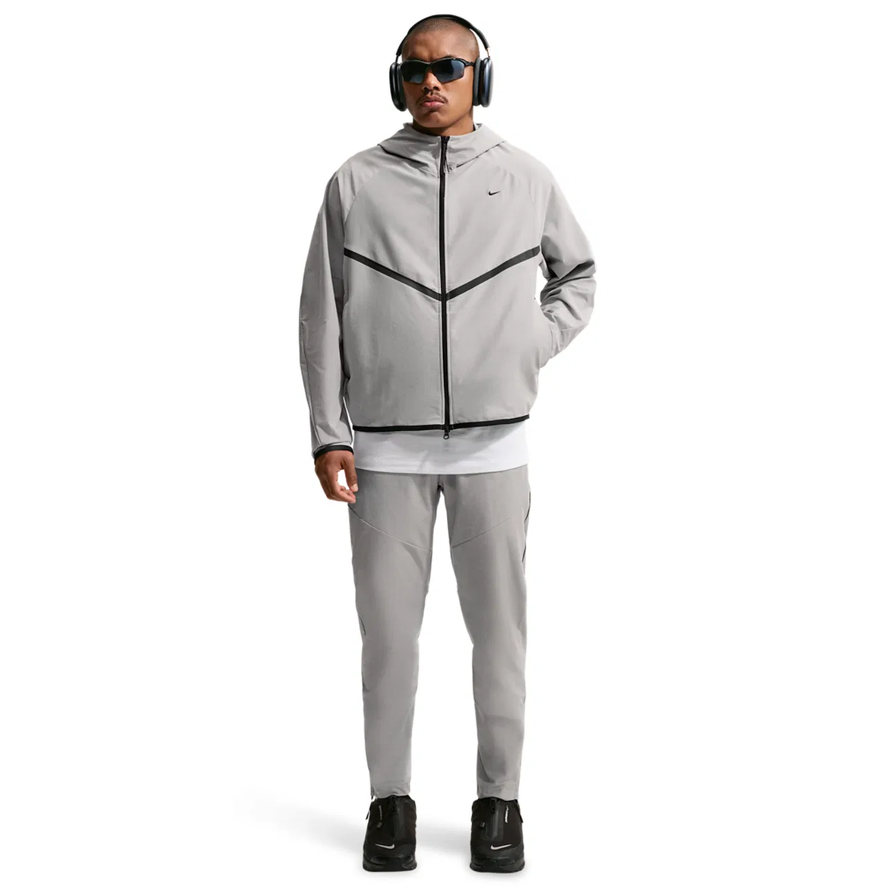 Мужская куртка с длинным рукавом Nike Tech Shori Knit Full-Zip, College Grey/Black — фото 4