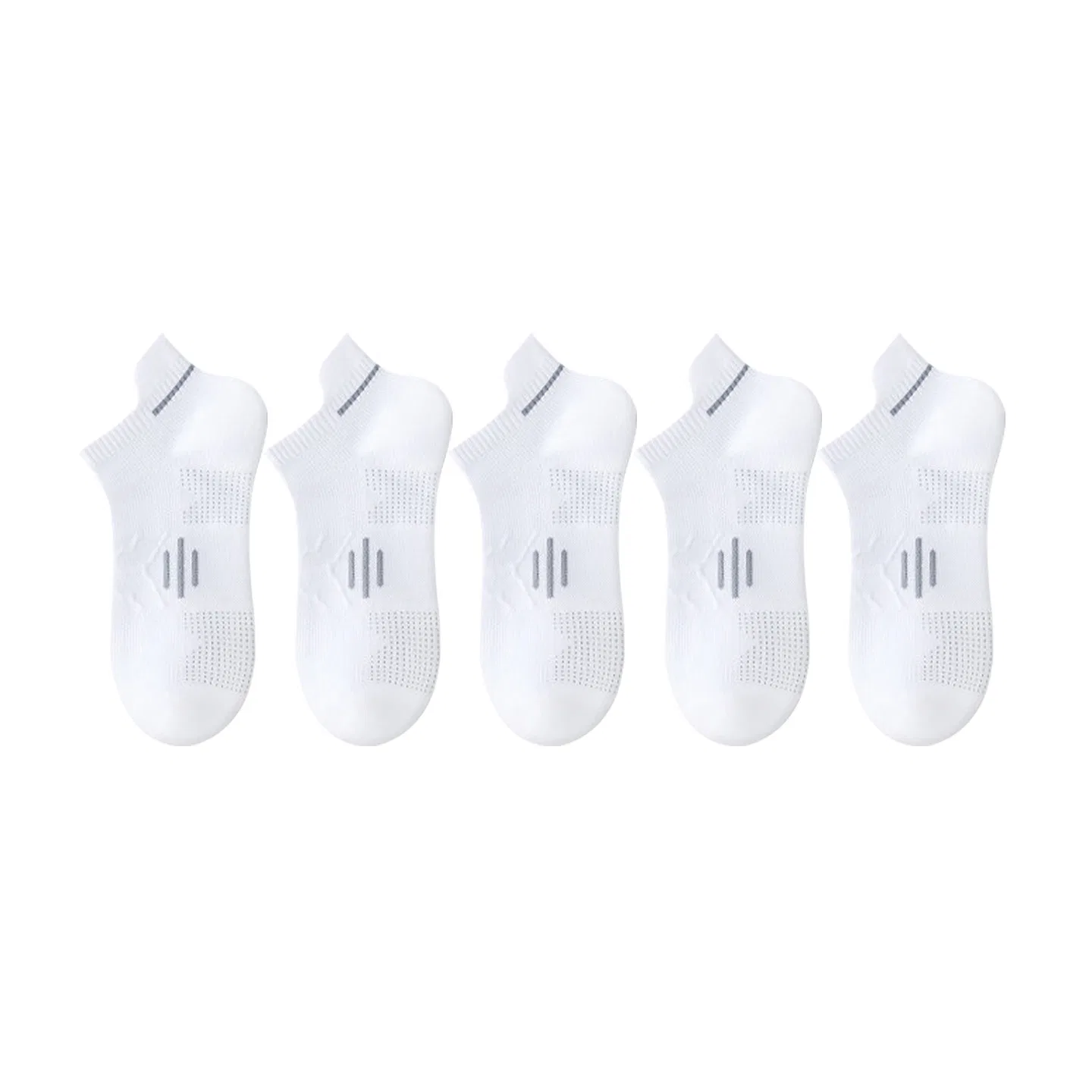 Детские носки-следы набор 5 пар MINISO, 5 Pack 2 White Gold 2 Gray Black — фото 3