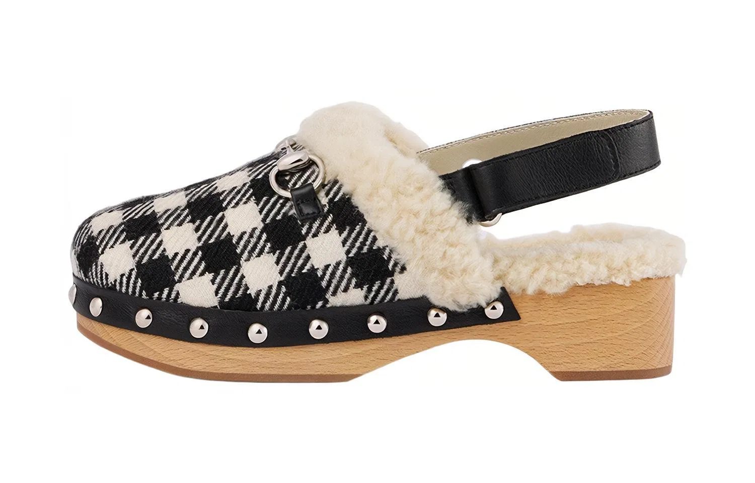 Детские туфли GUCCI с принтом в клетку, Black White
