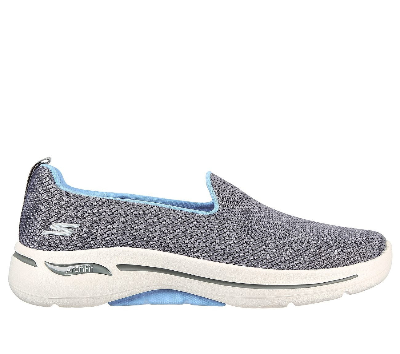 Женские серые повседневные кроссовки Skechers Go Walk Arch Fit-Grateful 124401-GYBL GBNC1071, серый — фото 2