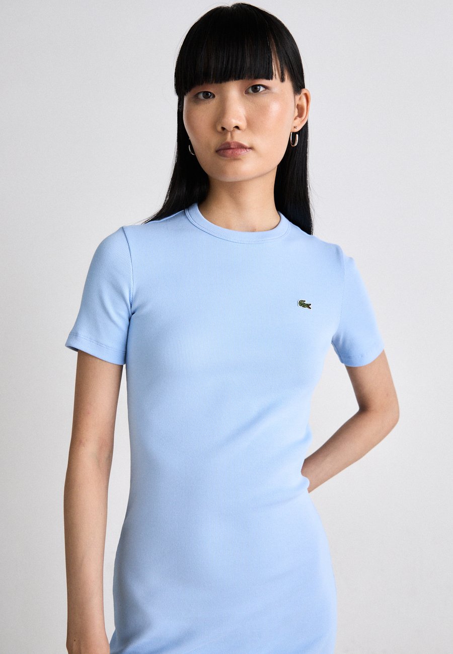 Платье Lacoste Shift dress Overview, Светло-голубое — фото 4