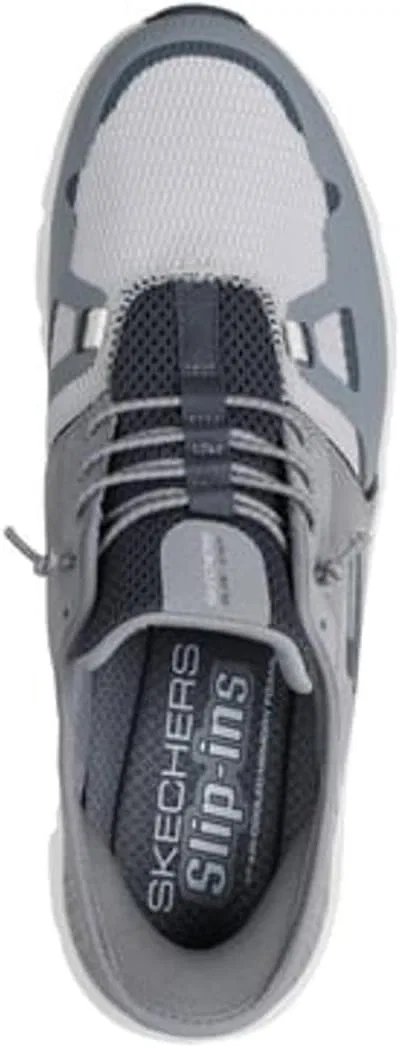 Мужские слипоны Skechers Glide-Step ProSneaker, Gray Mesh Hotmelt Charcoal Trim — фото 3