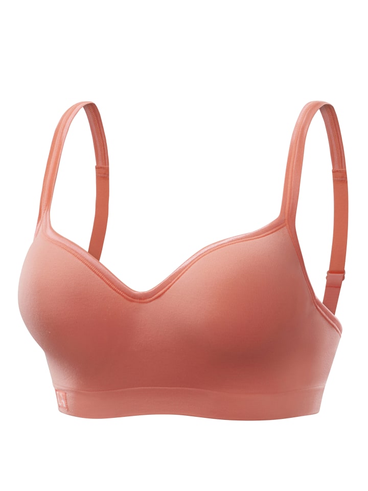 

Спортивный бюстгальтер пуш-ап неоново-кораллового цвета LASCANA ACTIVE