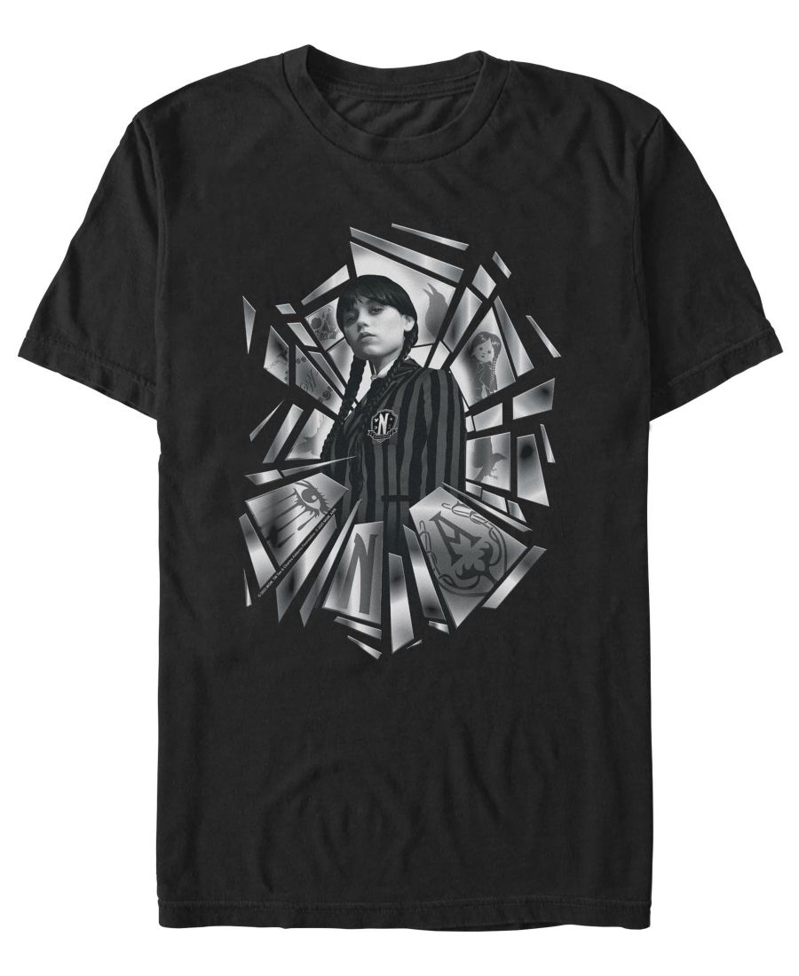 

Мужская футболка Wednesday Addams Broken Glass Fifth Sun, Black, Черный, Мужская футболка Wednesday Addams Broken Glass Fifth Sun, Black