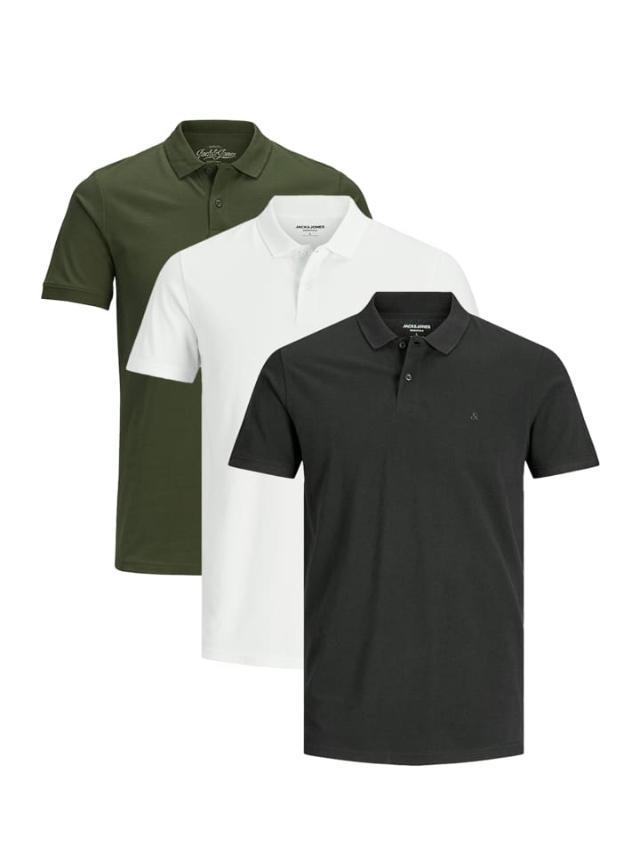 

Футболка поло Jack & Jones, цвет weiß/grün/schwarz