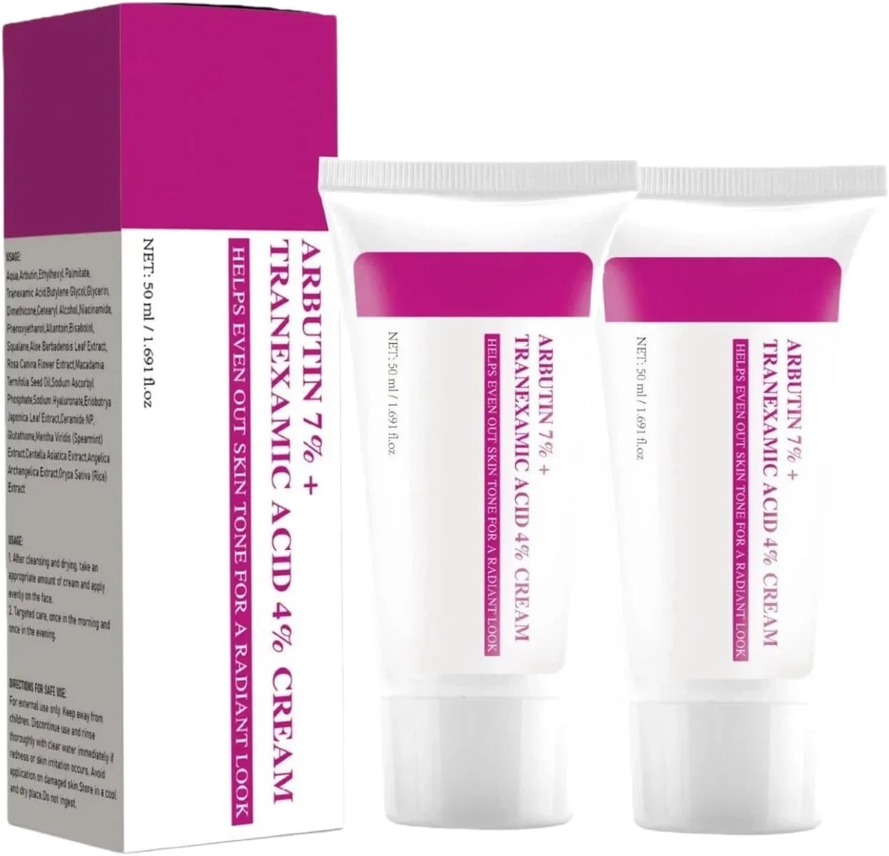 Дневной крем Albutin 7% + Tranexamic Acid 4% Cream, 50 г, 2 шт.