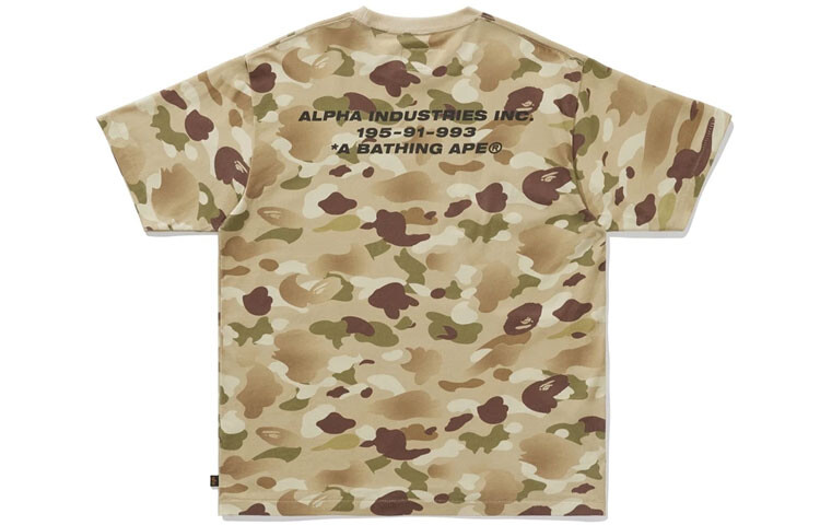 Футболка мужская Alpha Industries X Bape камуфляжная — фото 2