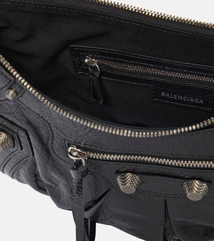 Le Cagole Маленькая кожаная сумка через плечо Balenciaga, черный — фото 3