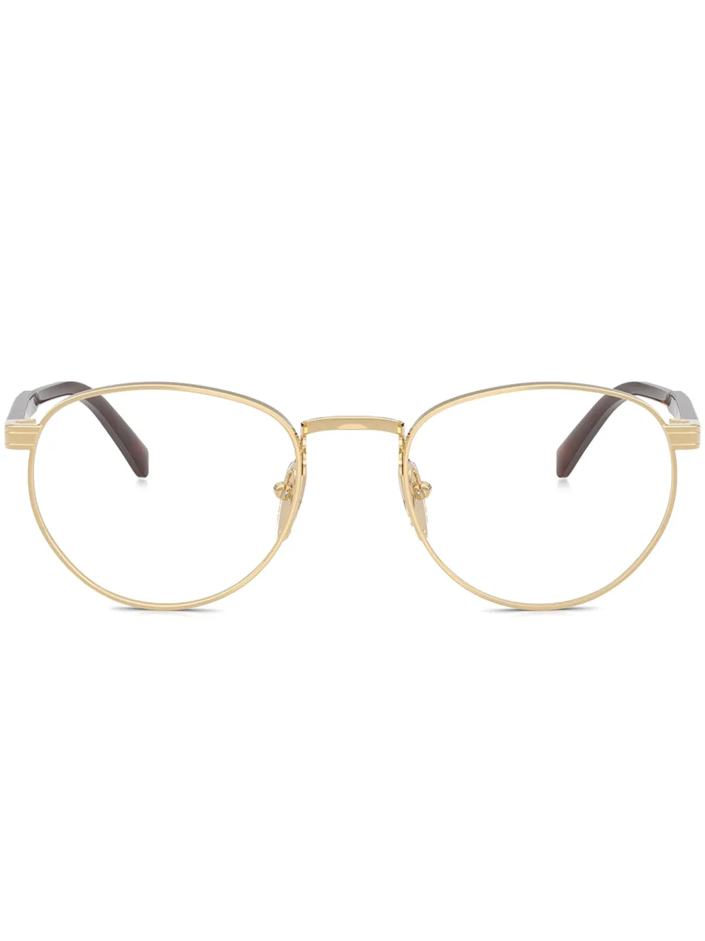 

Очки в круглой оправе Prada Eyewear, золотой